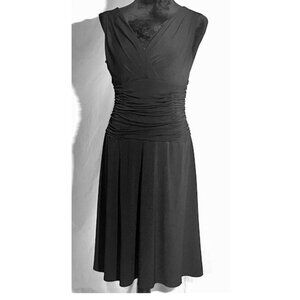 Dress Barn Black Dress, Wrap Waist, Size 10